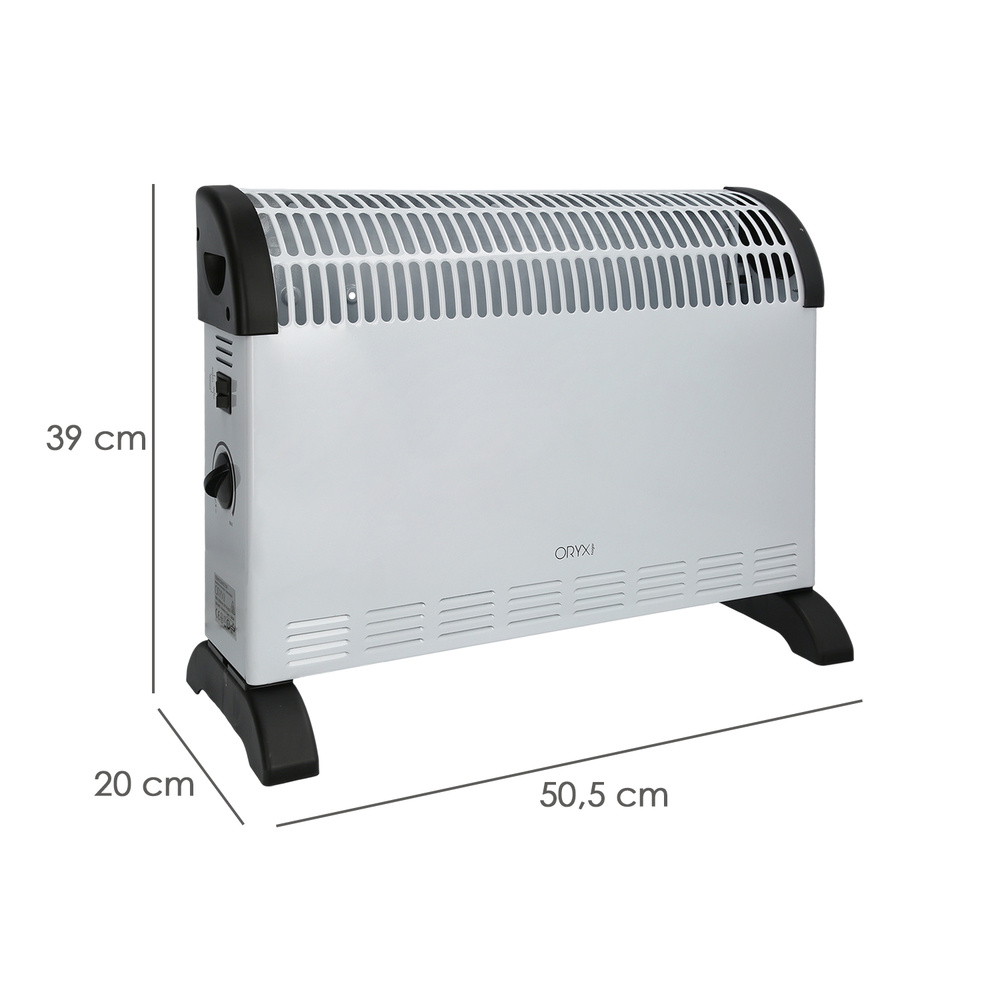 Termoconvector De Suelo Potencia de 750 / 1250 / 2000 Watt. medidas